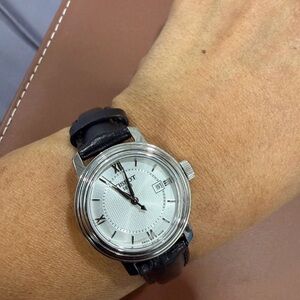 Tissot Classic Silver Watch with Black Strap